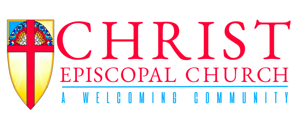 Christ Episcopal Church logo in red, blue, yellow, and gold