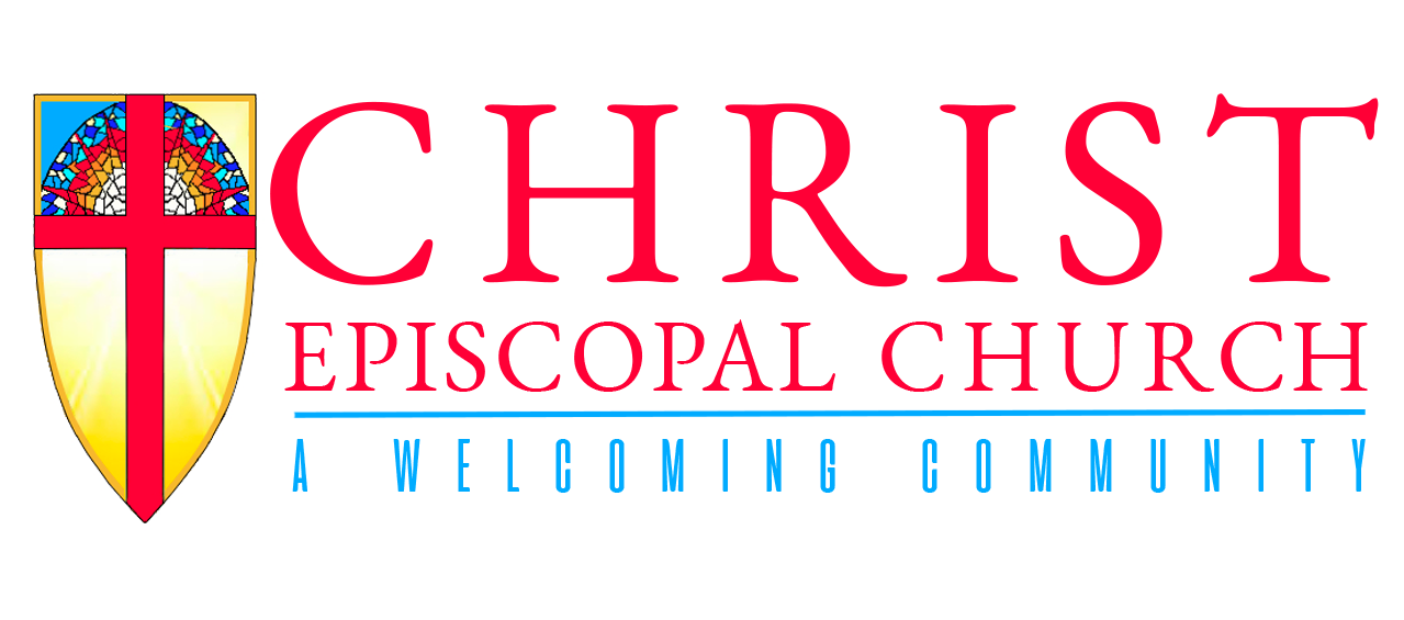 Christ Episcopal Church logo in red, blue, yellow, and gold